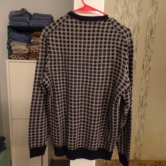 CLUB ROOM Men's Pullover Sweater - Small - Navy Blue & White - NWT - Picture 3 of 3